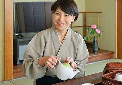 写真：お部屋でのおもてなし